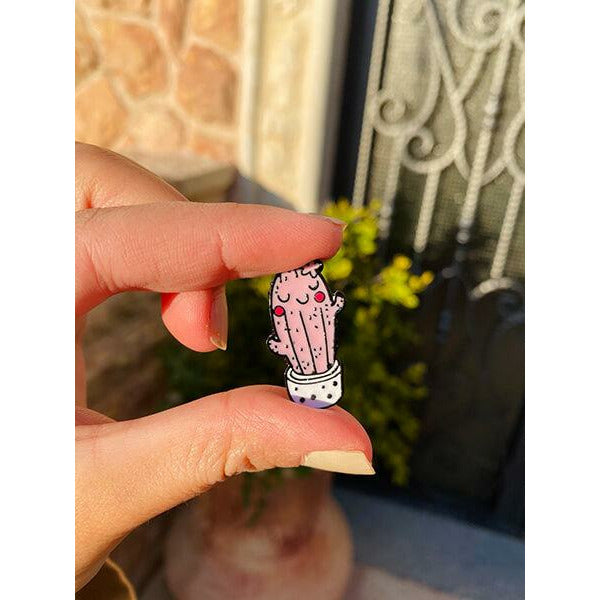 Pink Cactus Pin