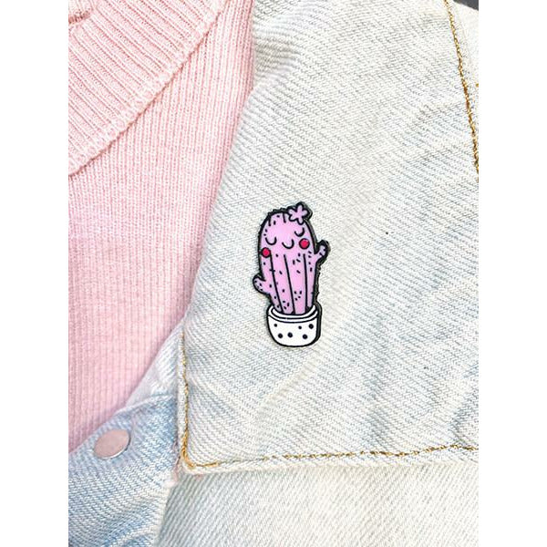 Pink Cactus Pin