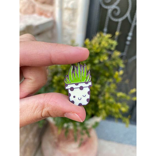 Winking Cactus Pin