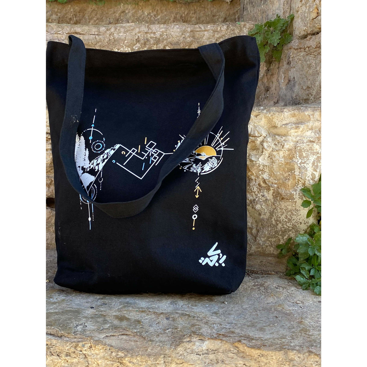 Day and Night (Arabic Calligraphy) Black Tote Bag